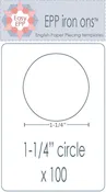 1.25" Circle EPP Iron-On x 100 by Hugs 'n Kisses