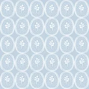 Ciao Cilantro Wallpaper - Soft Blue/White