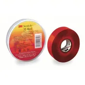 3M 10810 Vinyl Electrical Tape, 35, Scotch, 3/4 in W x 66 ft L, 7 mil thick, Red, 1 Pack