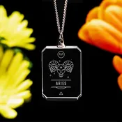 2D Memory Crystal™ - Necklace - Zodiac - Aries