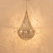 Cone-Shaped Metal Hanging Lamp (various sizes) - SILVER 2