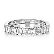 0.73tcw Battery Half Diamond Eternity Wedding Band