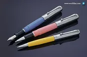 Aurora Talentum Colors Celestial Blue w/ Chrome Finish Cap Ballpoint Pen
