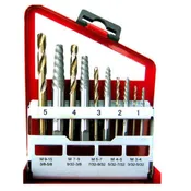 10 pc. Screw Extractor Right Hand Easy Out Cobalt Bit Companion Set