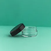 10 ml Clear Lip Balm Containers with Black Lids