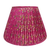 18" Silk Sari Lampshade - Fuchsia Floral