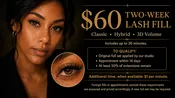 $60 Two-Week Lash Fill | Killeen, TX — 3D Volume Lash & Brow Studio