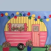 Art To Go paint kit "Happy Camper" | The Painted Petal | Art Design Studio | Sanford NC