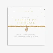A Little 'Happiest Of Birthdays' Bracelet In Gold-Tone Plating