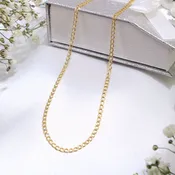 14K Gold Hollow Cuban Chain 2.2mm 18in