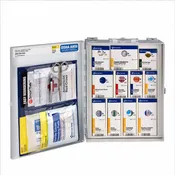 First Aid Only 1050-FAE-0103 First Aid Kit, 25-Person, Metal Cabinet, ANSI Z308.1
