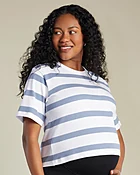 Ease Short Sleeve Striped Top