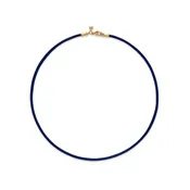 18K Blue Leather Cord