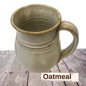 Coffee cup holds 12 ounces handmade pottery mug for coffee or tea. Study handle for 2 or 3 fingers