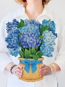 FreshCut Paper Pop-up Greeting Card Nantucket Hydrangeas