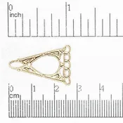 28mm x 18mm 5-to-1 Stamped Chandelier Ear Wire - Made of Brass - Sold Individually - EW110