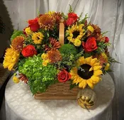 Autumn Sunflower Delight Basket