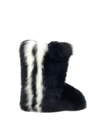 Dyed Black Fox with White Stripe Boots