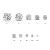 14K Faux Diamond Stud Earrings