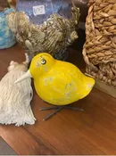 Scurry Beach Bird, Yellow — Handcrafted Mini Coastal Accent, 4″ x 5″