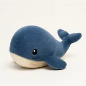 Ocean Blue Whale Plush — 25 cm