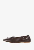 Ballerines en cuir lisse