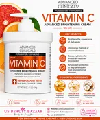 Advanced Clinicals Vitamin C Advanced Brightening Cream 16 oz 454G