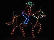 10′ Cowboy On Horse Holiday Light Display