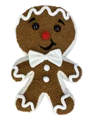 12" by 8" b 2" Brown Plush Gingerbread with Bow   86133BN