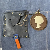 AFRO Cameo pocket mirror leather case — KFLEYE.COM