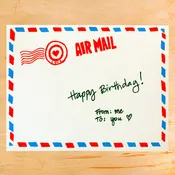 Air Mail Birthday Card