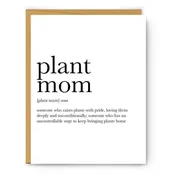 Definition Greeting Card: Plant Mom