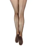 Capezio: Professional Fishnet Tights with Back Seam - BLACK