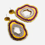 Acrylic Earrings, Geode