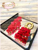 “LOVE ” Modern and Elegant Box Fresh Roses
