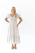 Amalia Floral Striped Dress