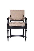 Antique Ebonized Library Armchair, Directoire Style, France 1860’s.