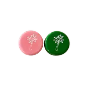Backgammon Men - Palm Tree Pink & Green