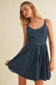 CAMI DENIM SWING DRESS