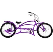 Tracer 26" Leopard Pro 3-Speed Vintage Stretch Beach Cruiser Bike