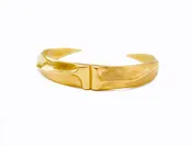 FORTITUDE LARGE BANGLE CUFF BRACELET gold-plated brass