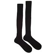 Calza lunga a costine black