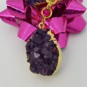Oracle - Rough Cut Amethyst Earrings — SUBA Piercing & Fine Jewelry