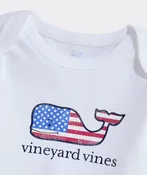 Baby Long-Sleeve Flag Whale Bodysuit