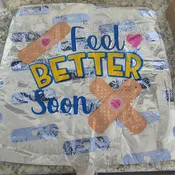 #113 Feel Better Soon Band aid Balloon — Sweet Pea Designs