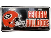 Tin Auto Tag, Georgia Bulldogs, G Helmet