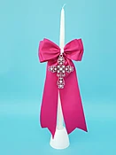 15" Easter Lambatha Candle - Diamond Cross