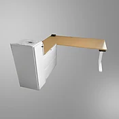 Used AMQ Height Adjustable Desk with Lateral File Cabinet &amp;amp; Tower