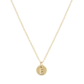16" Necklace Gold - Respect Small Gold Disc - E