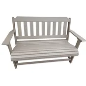 4 Ft Poly Outdoor Bench – Weatherwood